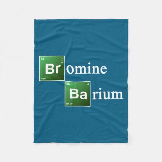Bromine And Barium Periodic Table Chemistry Elemen Fleecedecke (Vorderseite)