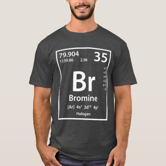 Bromine-Element (weiß) T-Shirt (Vorderseite)