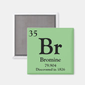 Bromine Periodic Table Magnet (Vorderseite/Rückseite)