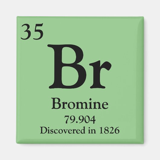 Bromine Periodic Table Magnet (Vorne)