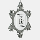 Bromine Schneeflocken Zinn-Ornament (Links)