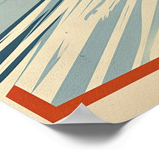 Bromley Mountain: Ein Vintages Skiposter Poster (Ecke)