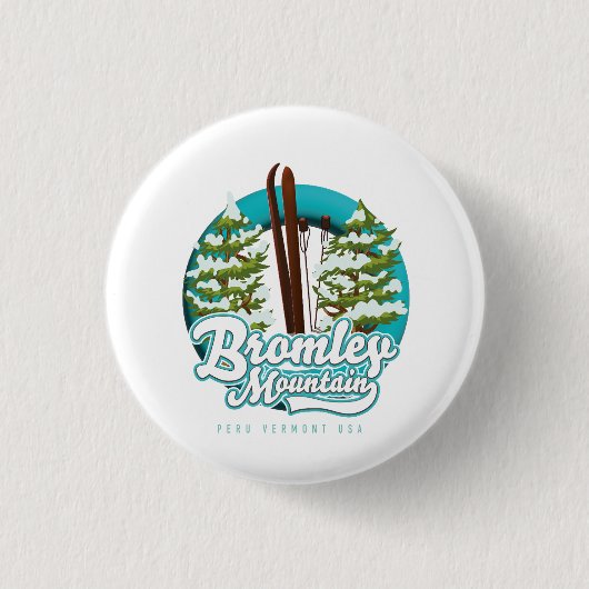 Bromley Mountain Peru Vermont US Ski Logo Button (Vorderseite)