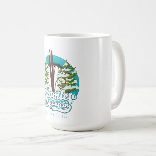 Bromley Mountain Peru Vermont US Ski Logo Kaffeetasse (VorderseiteRechts)