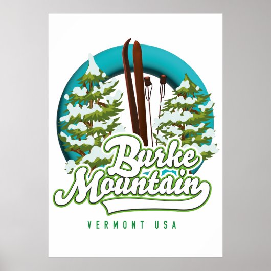 Bromley Mountain Peru Vermont US Ski Logo Poster (Vorne)