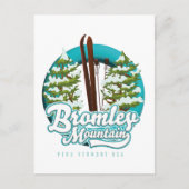 Bromley Mountain Peru Vermont US Ski Logo Postkarte (Vorderseite)