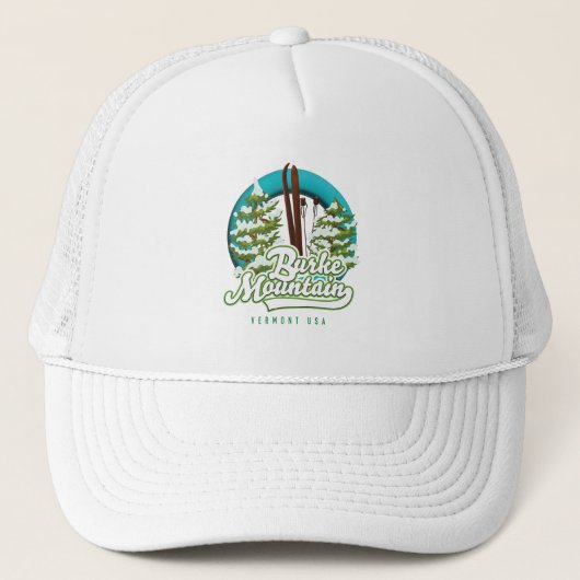 Bromley Mountain Peru Vermont US Ski Logo Trucker Truckerkappe (Vorderseite)
