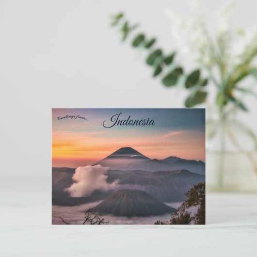 Bromo Tengger Semeru Nationalpark Indonesien Postkarte (Stehend Vorderseite)