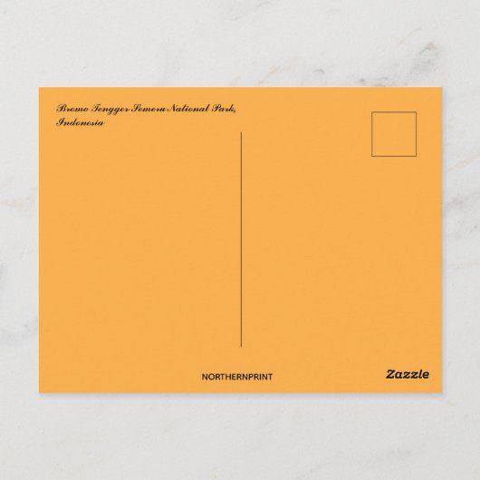 Bromo Tengger Semeru Nationalpark Indonesien Postkarte (Rückseite)