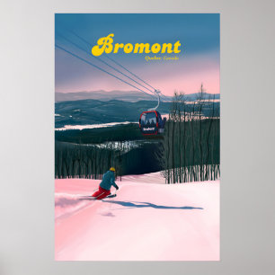 Bromont Kanada Skigebiet Reiseplakat Poster