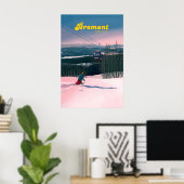 Bromont Kanada Skigebiet Reiseplakat Poster (Heimbüro)