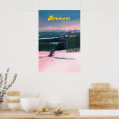 Bromont Kanada Skigebiet Reiseplakat Poster (Küche)