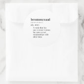 BROMOSEXUAL RUNDER AUFKLEBER (Tasche)