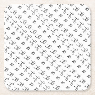 Brompton faltendes Fahrrad-Fahrrad Rechteckiger Pappuntersetzer