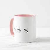 Brompton faltendes Fahrrad-Fahrrad Tasse (Vorderseite Links)