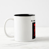 Brompton Farben mit rotem Logo Zweifarbige Tasse (Links)