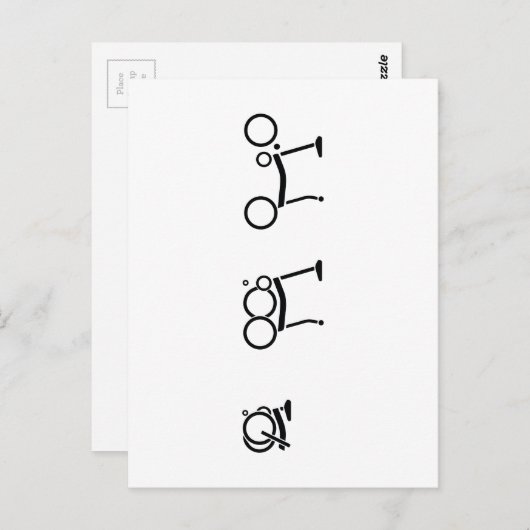 Brompton Folding Bike Bicycle Postkarte (Vorne/Hinten)