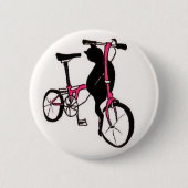 Brompton schwarze Katze im Rosa Button (Vorderseite)