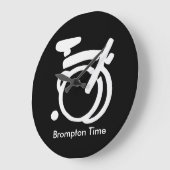 Brompton schwarze u. weiße Wanduhr (Winkel)