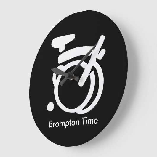 Brompton schwarze u. weiße Wanduhr (Winkel)