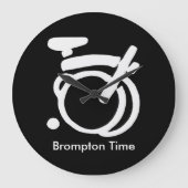 Brompton schwarze u. weiße Wanduhr (Vorderseite)