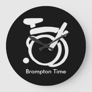 Brompton schwarze u. weiße Wanduhr