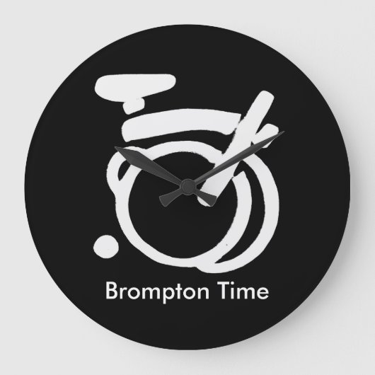 Brompton schwarze u. weiße Wanduhr (Vorderseite)