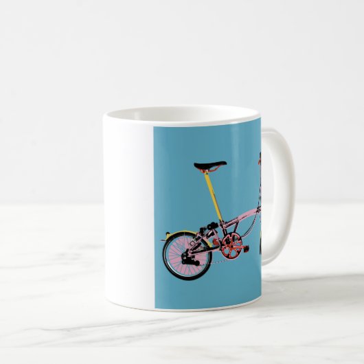 Brompton Seitenansicht BluePink Kaffeetasse (VorderseiteRechts)