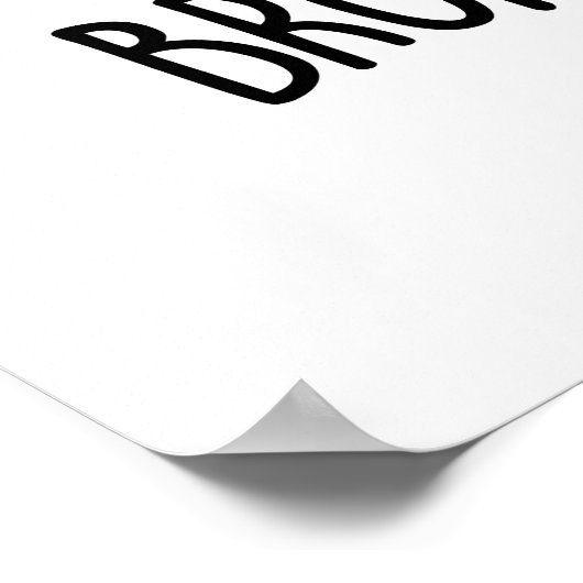 Bron-toe-saurus Funny Brontosaurus Dinosaurier Pun Poster (Ecke)