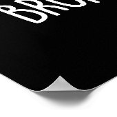 Bron-toe-saurus Funny Dinosaur Pun Dark BG Poster (Ecke)