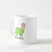 Bron-toe-saurus Funny Dinosaur Pun Kaffeetasse (Vorderseite Links)