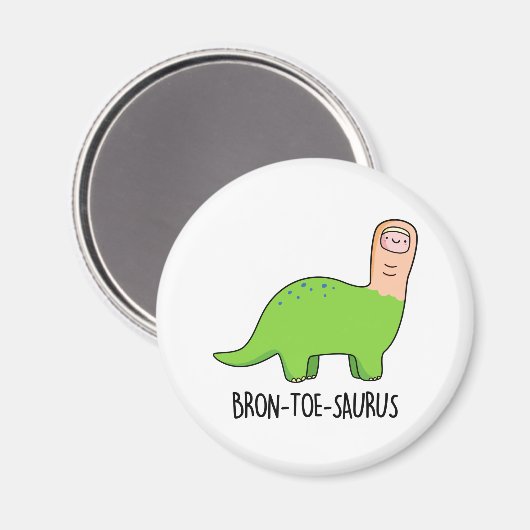 Bron-toe-saurus Funny Dinosaur Pun Magnet (Vorderseite/Rückseite)