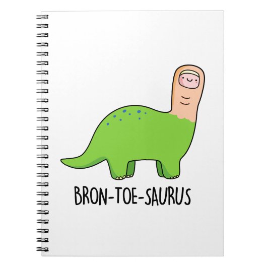 Bron-toe-saurus Funny Dinosaur Pun Notizblock (Vorderseite)