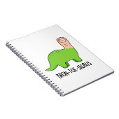 Bron-toe-saurus Lustiger Dinosaurier-Wortwitz Notizblock (Rechte Seite)