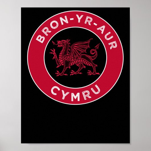 Bron-yr-aur Welsh Place Names Cymru Sticker Poster (Vorne)