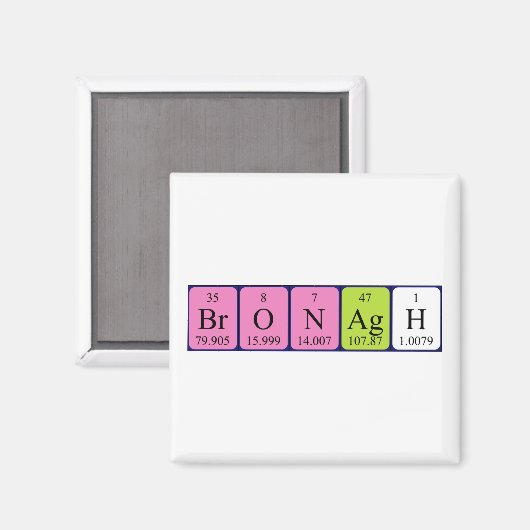 Bronagh Periodenmagnet Magnet (Vorderseite/Rückseite)