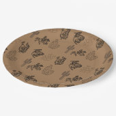 Bronc Cowboys und Cactus Paper Party Plate Pappteller (Schrägansicht)