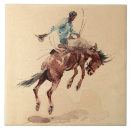 Bronc Rider 2 von Edward Borein Fliese
