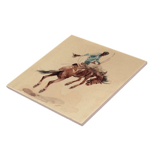 Bronc Rider 2 von Edward Borein Fliese (Seite)