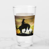 Bronc Rider Cowboy Beer Glass Drink Glass Glas (Rückseite)
