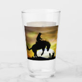 Bronc Rider Cowboy Beer Glass Drink Glass Glas (Vorderseite)