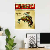 "Bronc Rider" Cowboy Western Rodeo Poster (Heimbüro)