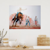 Bronc Riding Cowboy Poster (Küche)