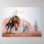 Bronc Riding Cowboy Poster (Vorne)