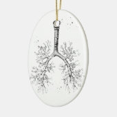 Bronchialbaum Keramik Ornament (Links)