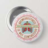 BRONCHIEKTASE AUFKLÄRUNG BUTTON (Vorne & Hinten)