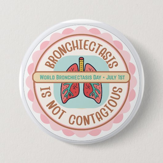 BRONCHIEKTASE AUFKLÄRUNG BUTTON (Vorderseite)
