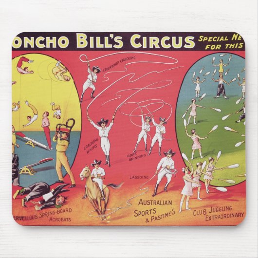 Broncho-Bills Zirkus, Birmingham c.1890-1910 Mousepad (Vorne)