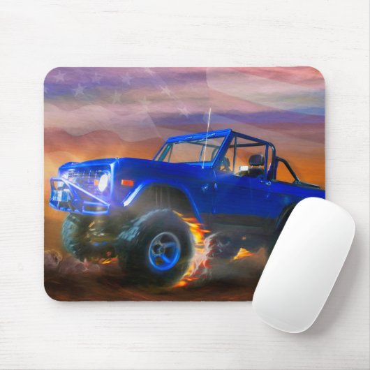Bronco 4X4 "OFF ROAD RAGER" Mousepad (Mit Mouse)