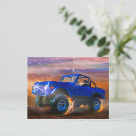 Bronco 4X4 "OFF ROAD RAGER" Postkarte (Stehend Vorderseite)
